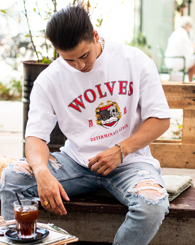 Wolves University Oversized T-Shirt | White